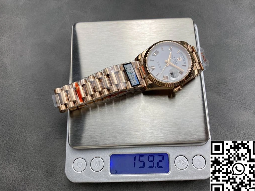 Date Rose Day M128235 Factory Dial Rolex White Gold v5 Tungsten Steel 36mm QF 0924